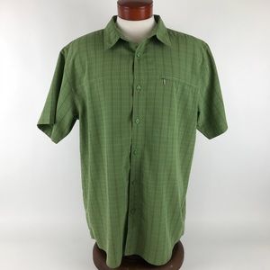 North Face Plaid Outdoor Hiking Button Up XL